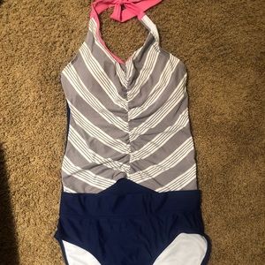 Lime Ricki Medium Tankini with Large Bottoms